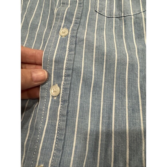 OshKosh Boys Striped Button Down Shirt Sz 8 Cotton Long Sleeve Preppy Comfy NEW - Picture 3 of 7